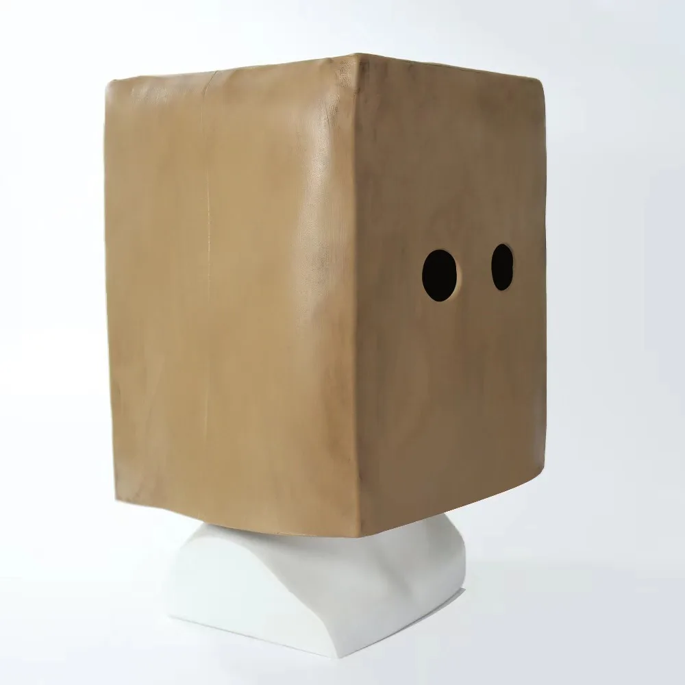 Simulation Cube Latex Full Head Covering Nightmare Game Cosplay Mono Face Shield Masquerade Festival Party Funny Adult Mask