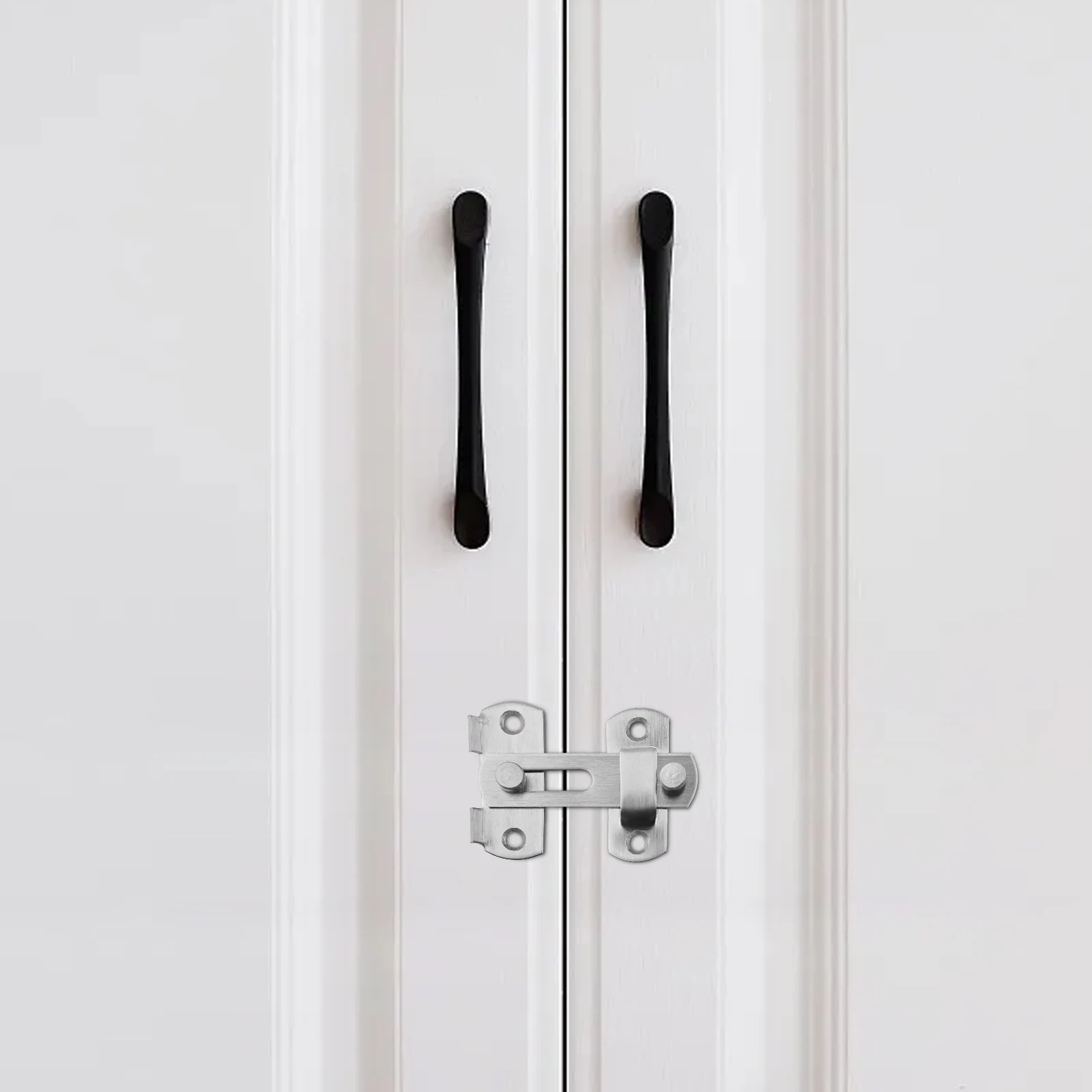 Door Lock Catch Cabinet Door Latch Home Security Privacy Protection Small: 70*50mm Anti-rust Coating Countersunk Hole Design