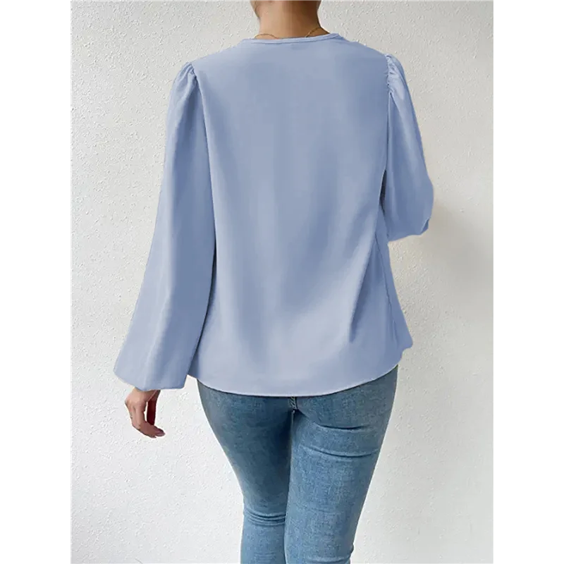 

AOAO-Womens Tops Cowl Neck Shirts Long Sleeve Teacher Clothes Office Business Dressy Casual Blouse