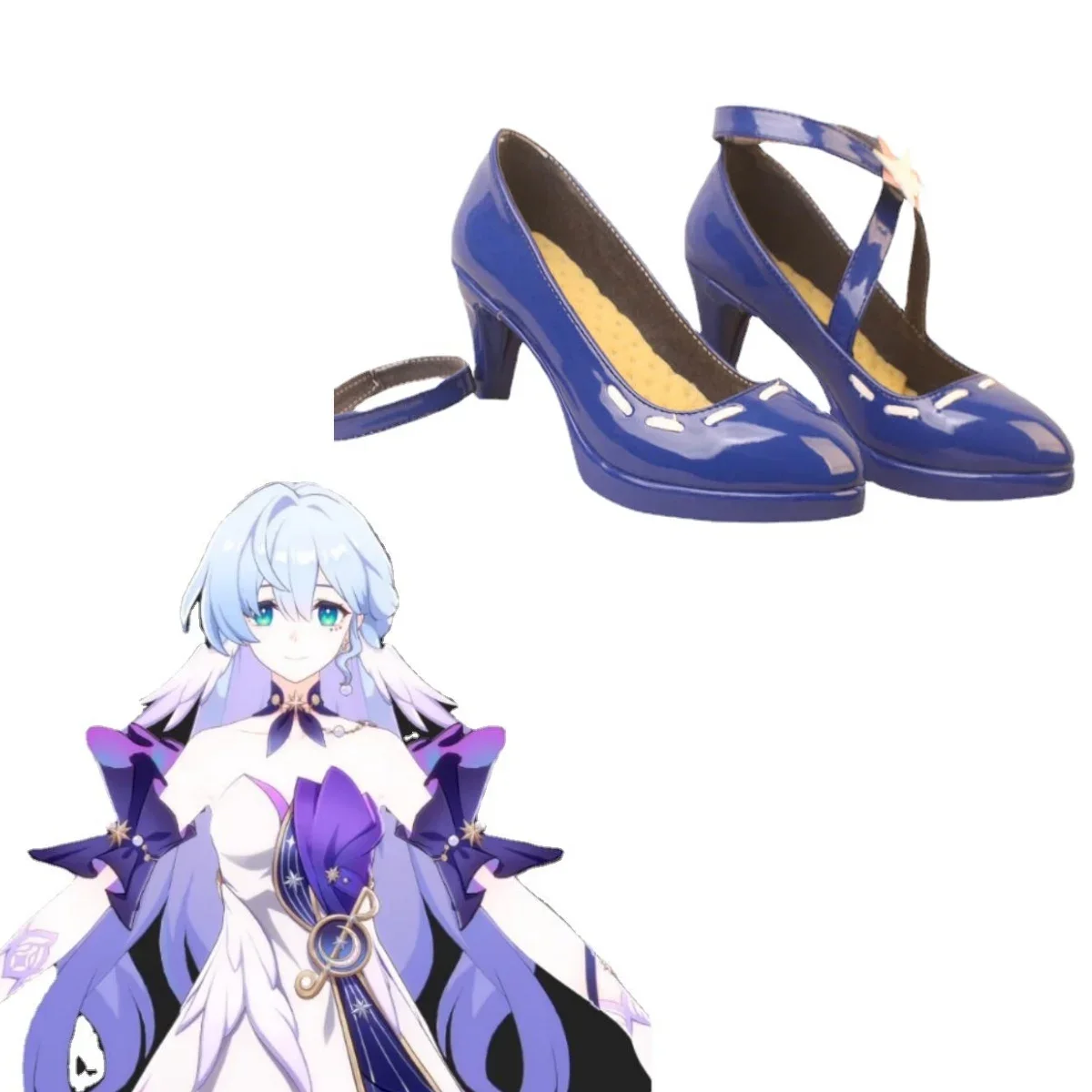 

Star Rail Robin Cosplay Shoes Game Honkai Star Rail Robin Cosplay Blue High Heel Shoes Role Play Any Size Shoes