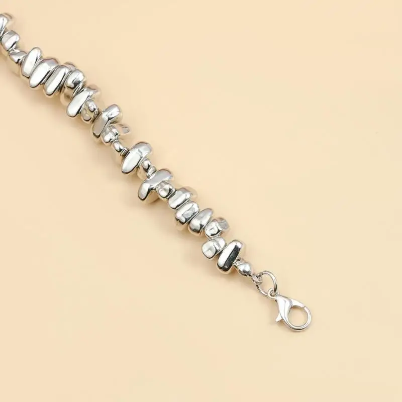 31BB Romance Heart Tassels Necklace With Irregular Beads For Trendsetters