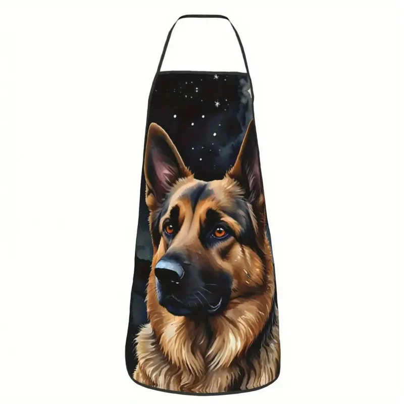 An apron with a puppy pattern is very suitable for kitchen w