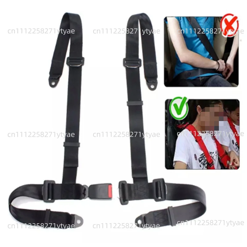 4-Point Racing Seat Belt - Adjustable Safety Harness For Adult Go Kart Racing Car Amusement Equipment Modification