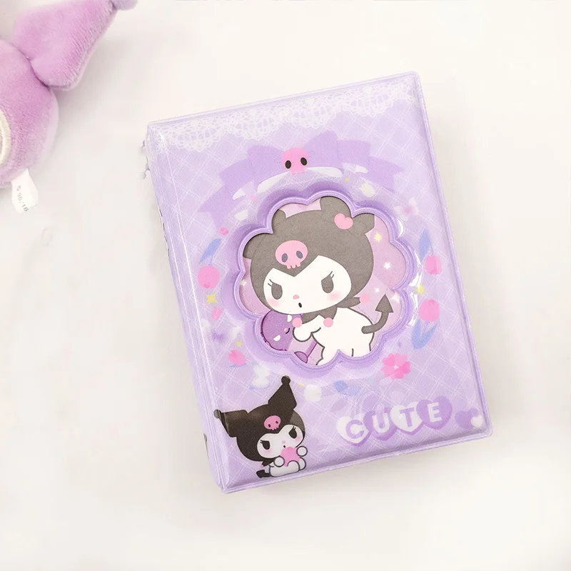 Sanrio Kawaii Hellokittys Kuromi Cinnamoroll Mymelody почтовый фотоальбом аниме Idol маленькая карточка камера альбом для хранения фотографий