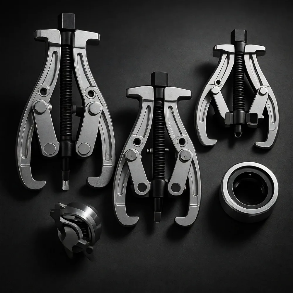 

Набор съемников шестерен 3, 4, 6, 8 дюймов, 4 предмета, с 2 или 3 реверсивными захватами для внешнего, внутреннего, вертикального и горизонтального демонтажа