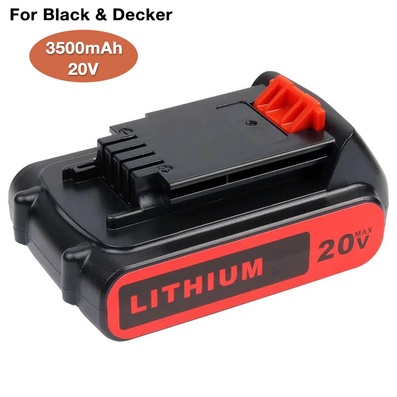 LB20 18V 20V 3500mah Li-ion Cordless Power Tool Replacement Rechargeable Battery for Black Decker LBXR20 BL1318 BL2018 LBX4020