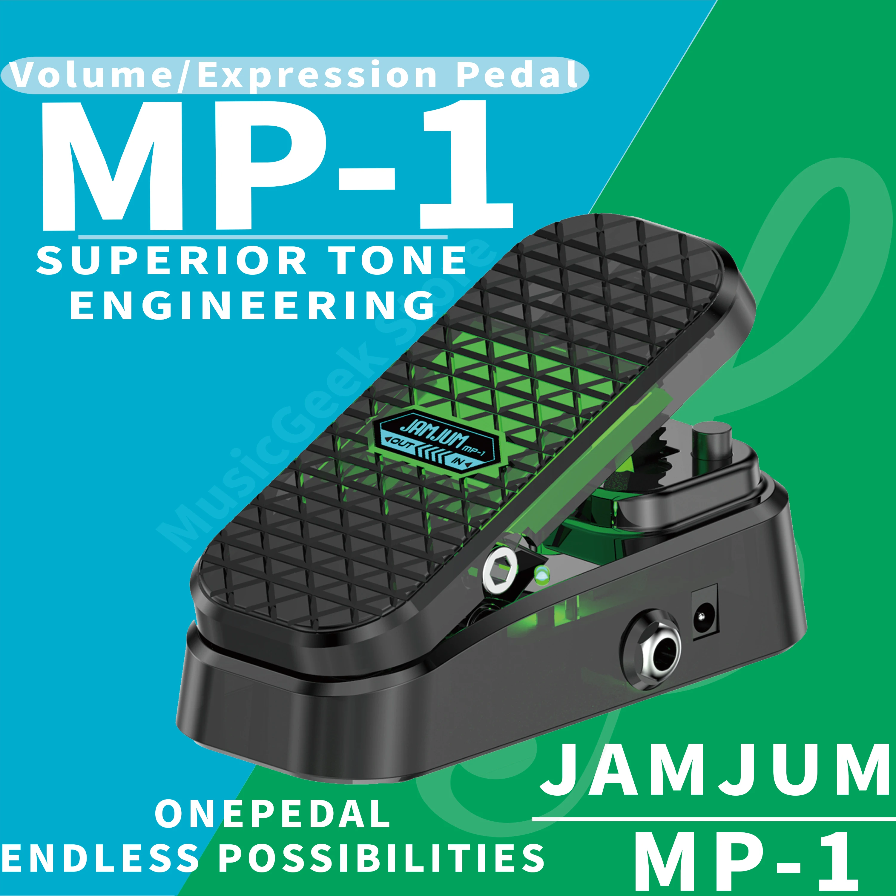 Pedal Wah/Volumen JAMJUM MP-1/Combo 2 en 1/23 ° Pedal Wah de Rango Amplio/Pure Analog Wah/con Inductor Blindado RM/para Guitarra Eléctrica