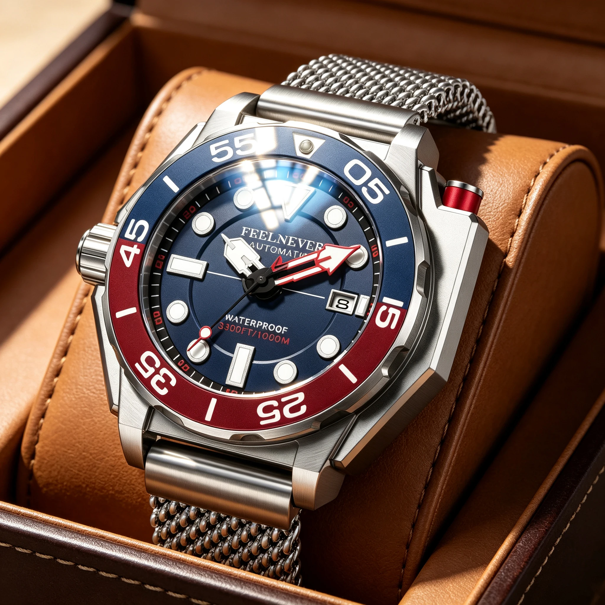 LIGE FeelNever Top Brand Mechanical Man Luxury Watch Sports Automatic Watches for Men Stainless Steel Dive Waterproof Male Clock