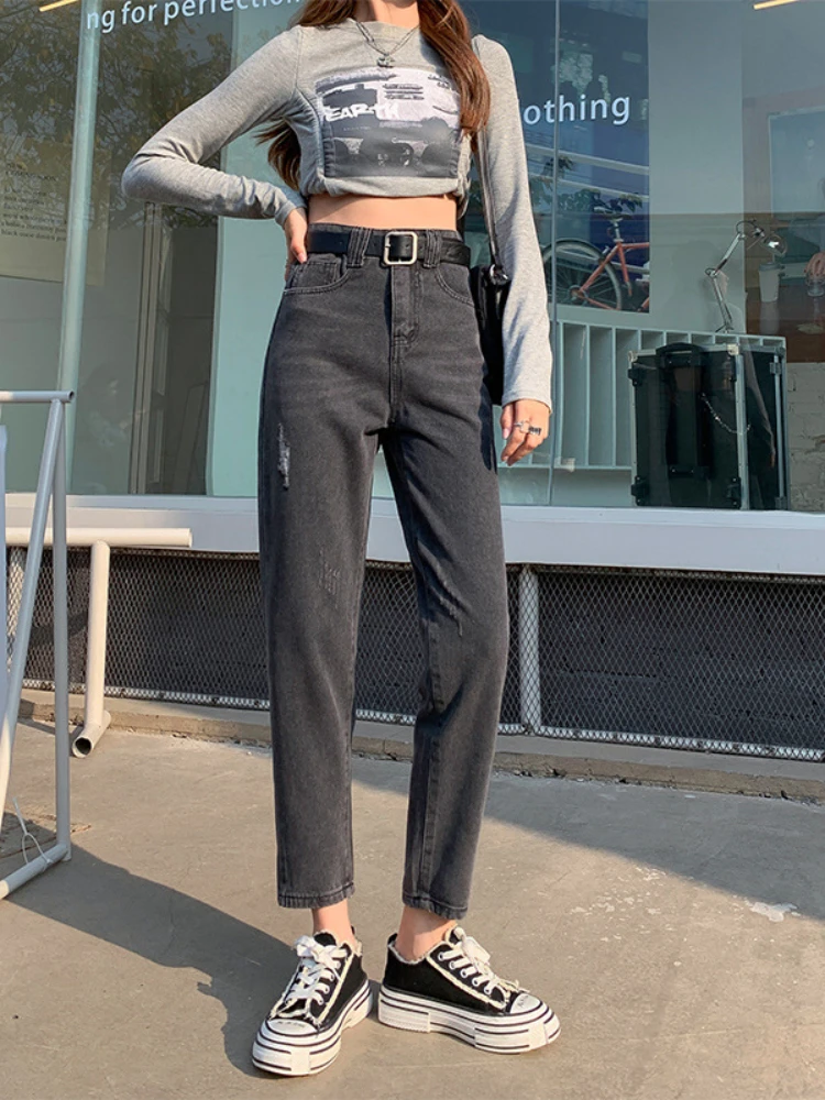 Büro Dame Entspannt 9-punkt Jeans Für Frauen Sommer 2023 Neue Schlanke Hohe Taille Dünne Hosen Frauen y2k streetwear ropa de mujer