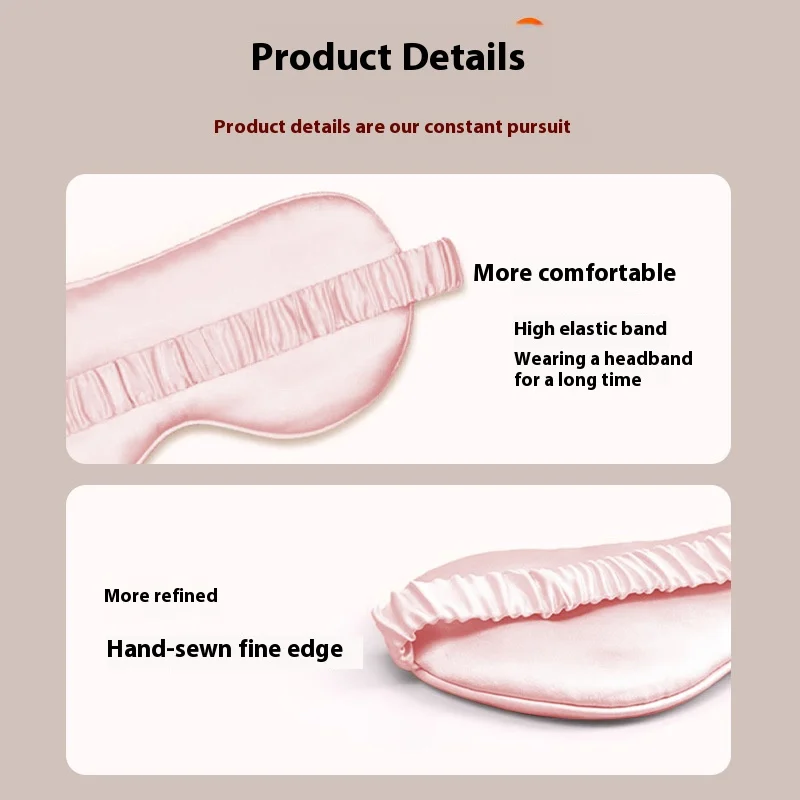 قناع عين للتأمل واليوجا قابل للحمل، تعتيم مزدوج من حرير التوت أثناء النوم، مريح، تخفيف التعب أثناء السفر والراحة