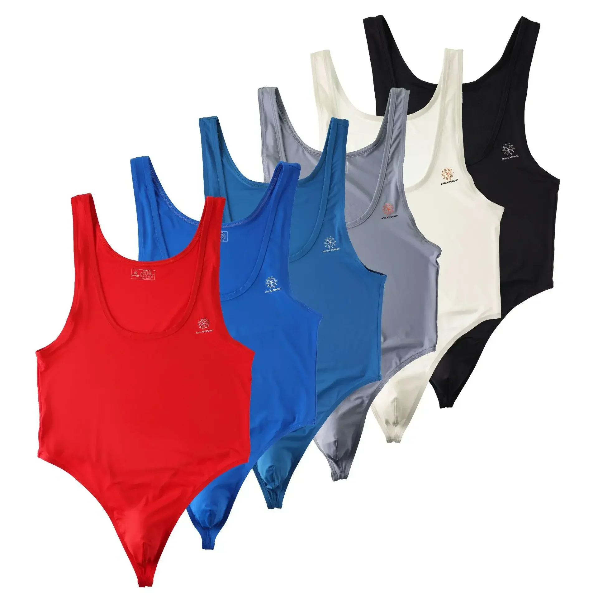 Fitness Sports Bodysuit for Men Slim-Fit Body-Contouring Gym Wear Comfortable Tight-Fitting Athletic Oneise Stretchy Undershirt