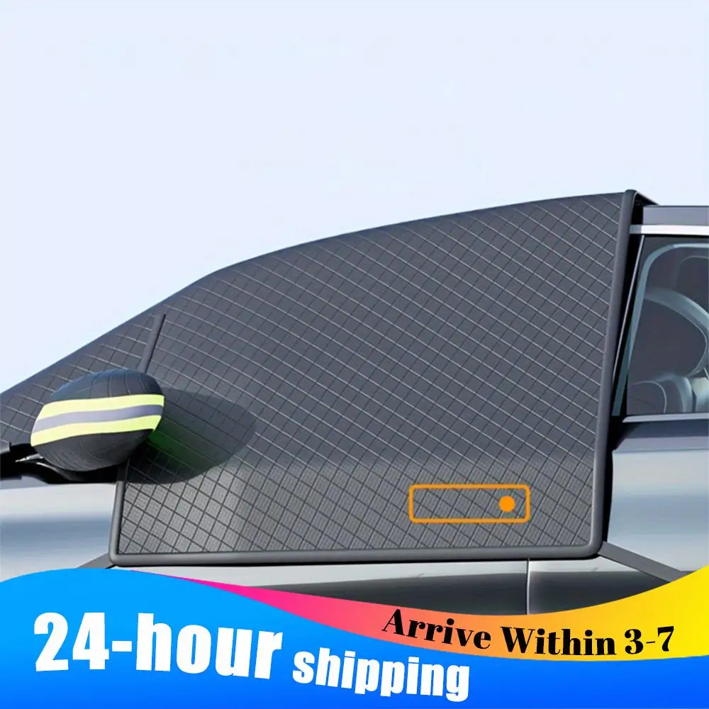 

Magnetic Car Window Snow Cover Oxford Cloth Thicken Car Windshield Snow Cover Waterproof Automobile Sunshade Cover for Ice Snow