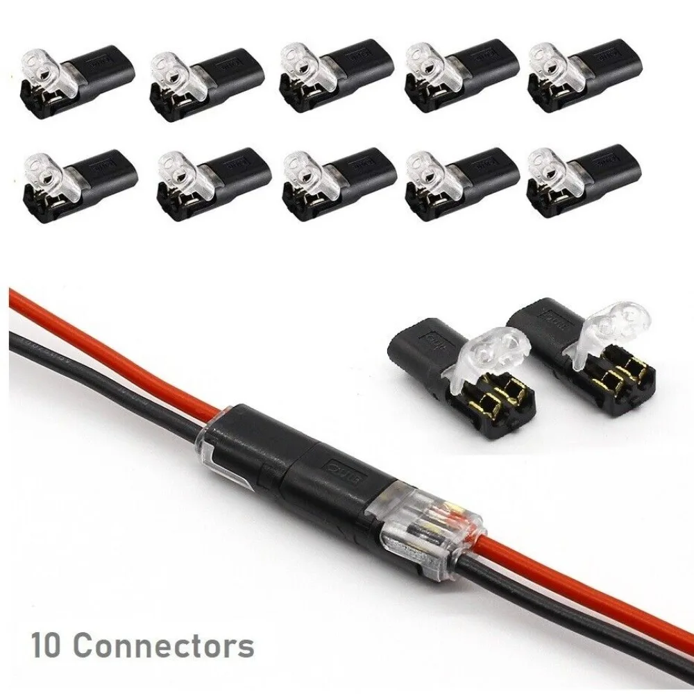 D2 Welding Free Electrical Car Sealed 12V Auto Connector Plug Wire Connector Cable Connections Strip Terminal Clamp