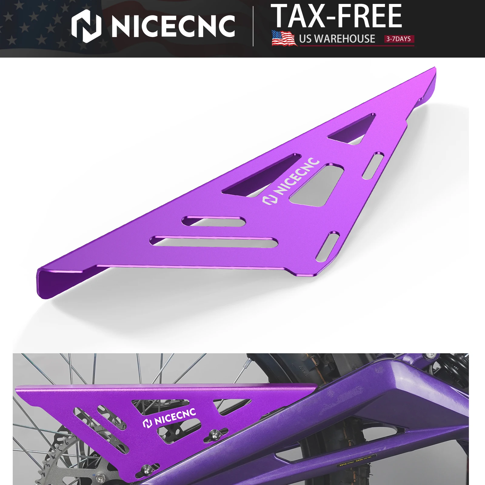 

NICECNC For Surron Electric Bike Rear Chain Guard Cover Protector For 2025 2024 2023 Surron Light Bee X S L1E Surron Accessories