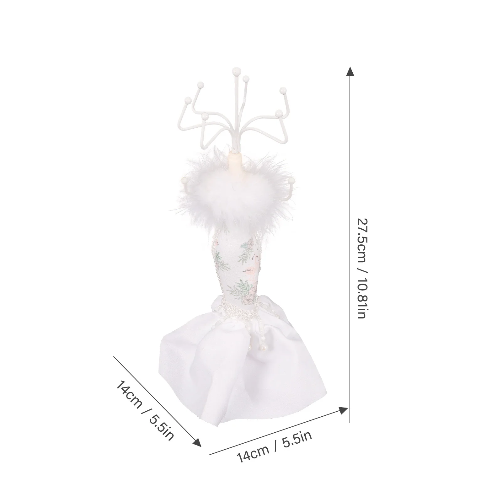 Jewelry Stand Necklace Holder Elegant Display Rack for Bedroom Bathroom Jewelry Organizer and Display Rack Necklace Holder