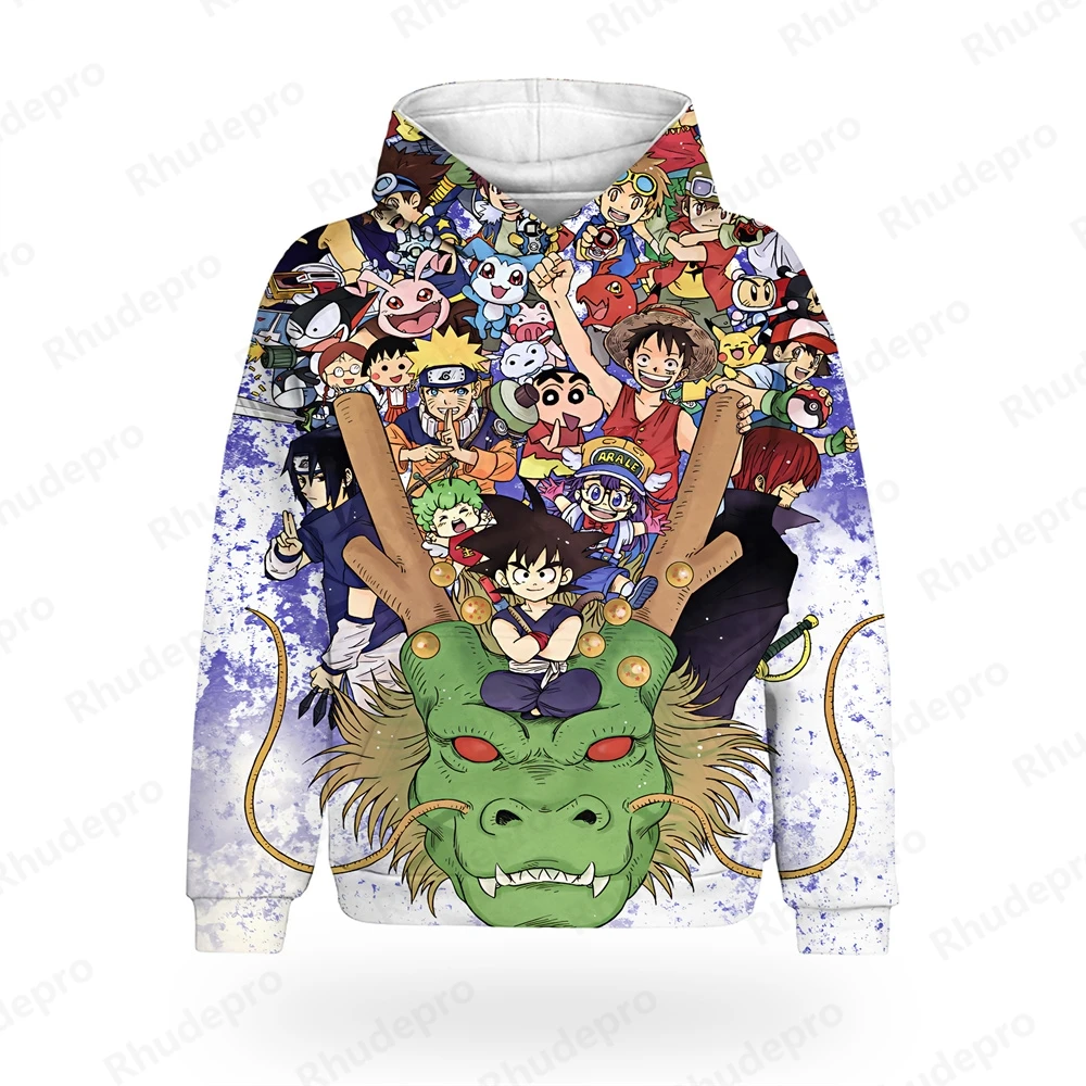 Autumn New Hot Men Dragon Ball Goku All Over 3D Print Cosplay Children Street Hoodie Unisex Oversized Top 2024