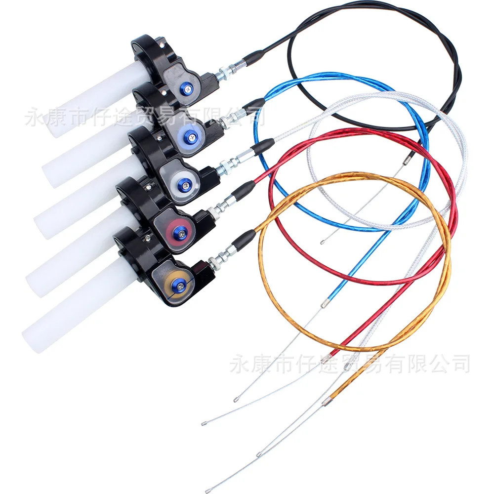 AliExpress Motorcycle Throttle Handle Grips 1/4 Turn Twist Throttle With Throttle Cable 1200mm For Pit Dirt Bike Motocross ATV Offroad Quad