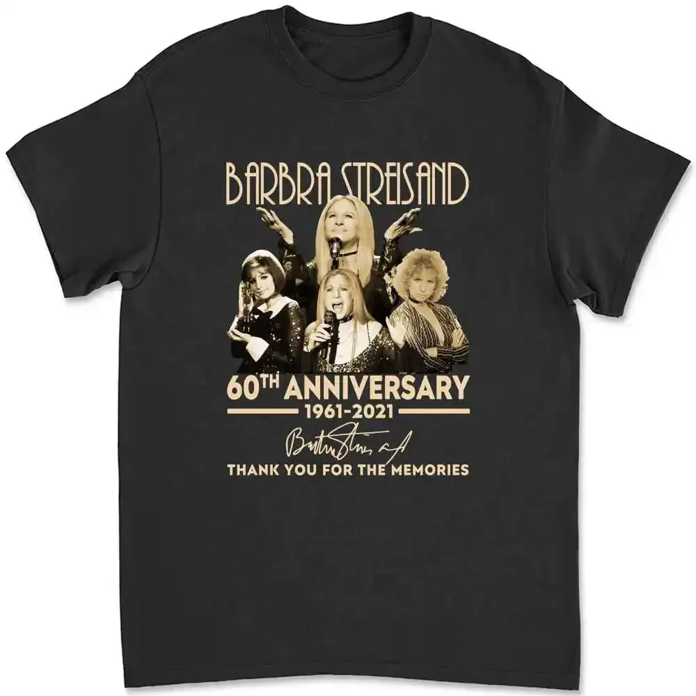 Barbra Streisand 60Th Anniversary 1961 2021 Thank You For The Memories Signature T-shirt 0QFG