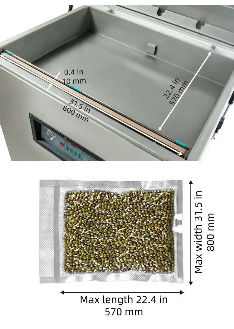 Big Size Vacuum Sealing Machine Stainless Steel for Environmental protection Hygiene Mute Efficient Stable Packing Machine