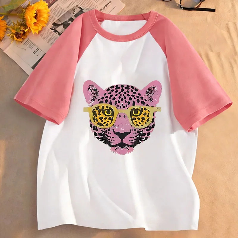 Fashion Tiger Printed Graphic Kids Tshirts Summer Short Sleeve Tees Cartoon Boys Girls Clothes Kawaii Tops Y2K Children T-shirt