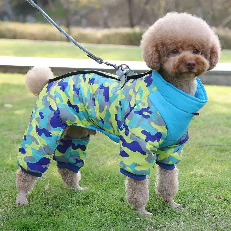 Dog Clothing Winter Clothing Pet Four Legged Clothing Small And Medium-sized Dog Warm Cotton Jacket