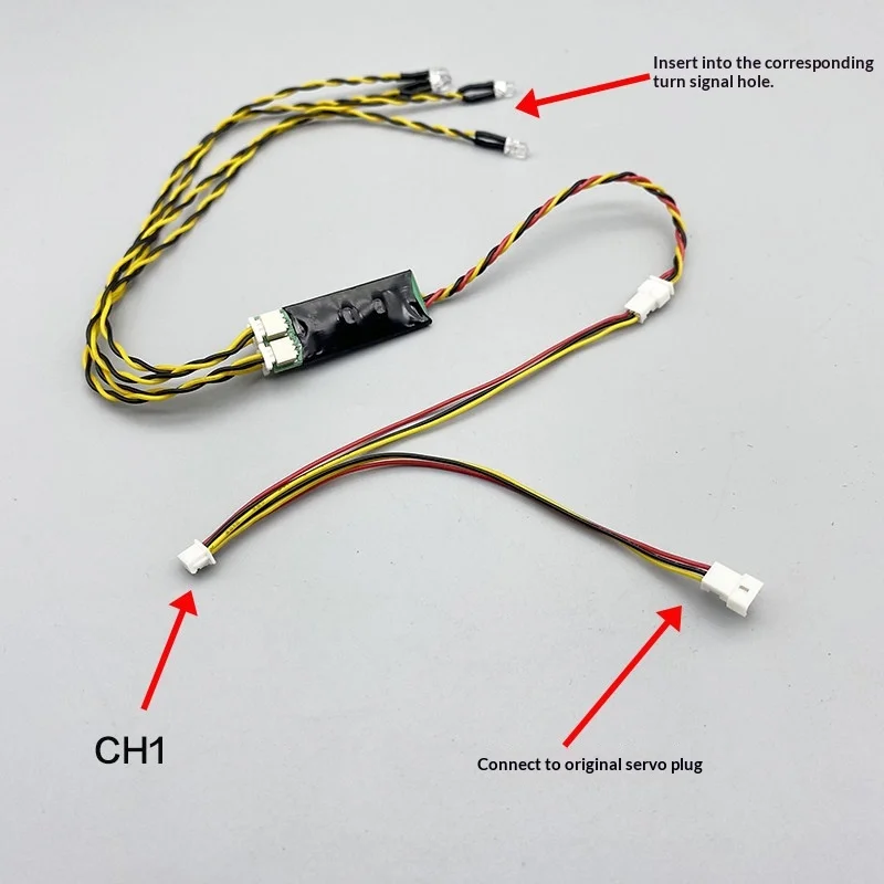 RC Car Linkage Turn Signal Kit For FCX24M Camel Cup FMS Range Rover Discovery Crawler Plug And Play Modified Upgrade Accessory