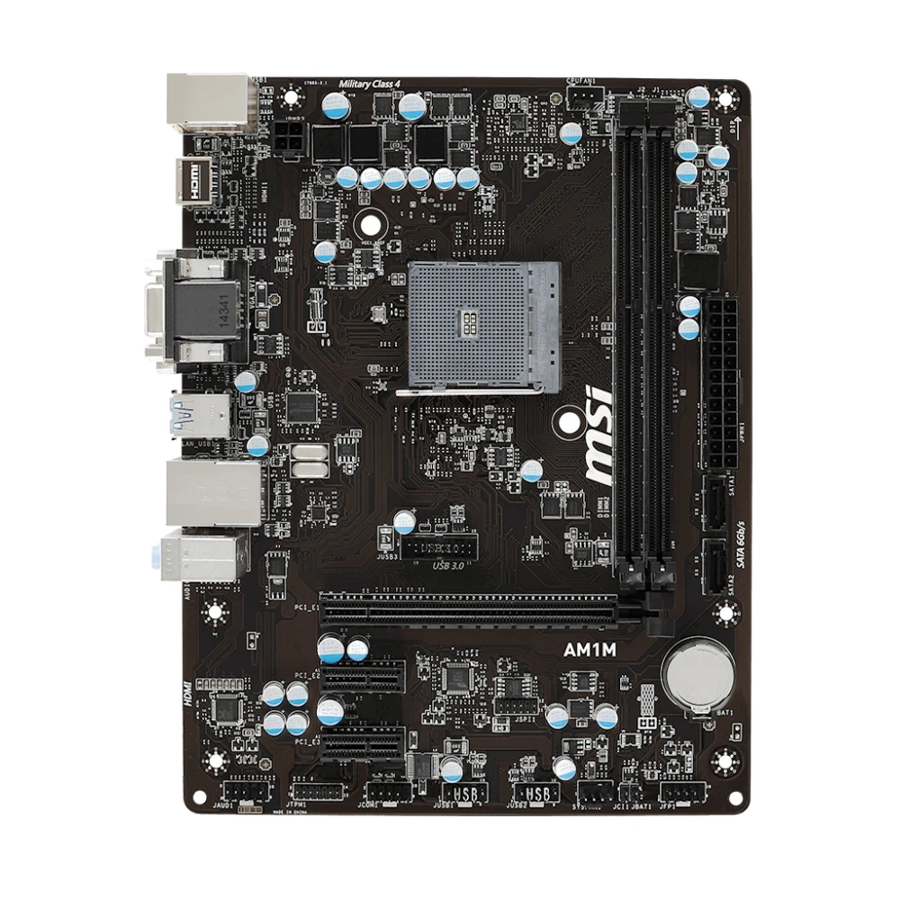 ASUS AM1M Used Motherboard AM1 Socket for AMD Athlon-5150 5350 5370 Sempron-2650 3850 2x DDR3 Max. 32GB Micro ATX Form Factor