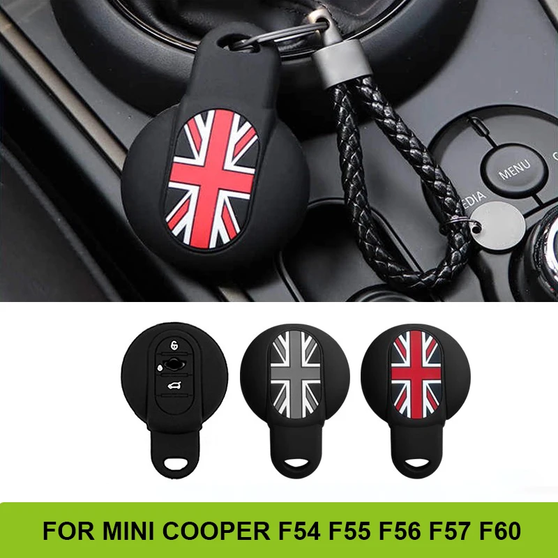 3 Buttons Silicone Car Key Case Cover for Mini Cooper S F55 F56 F57 Clubman F54 F60 Countryman Key Protection Bag Accessories