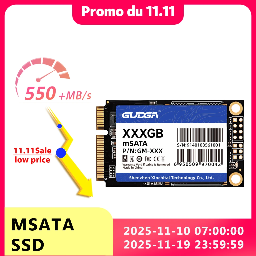 GUDGA MSATA SSD 16gb 32gb 28gb Internal Solid State Hard Drive Msata Drive Mini SATAIII For Computer Accessories Desktop Laptop