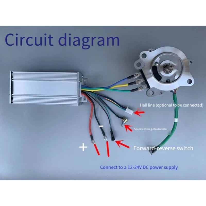 Brushless Motor Controller DC Regulator Speed Three-Phase DC12V-24V 800W 40A for High Power Driver-AC17