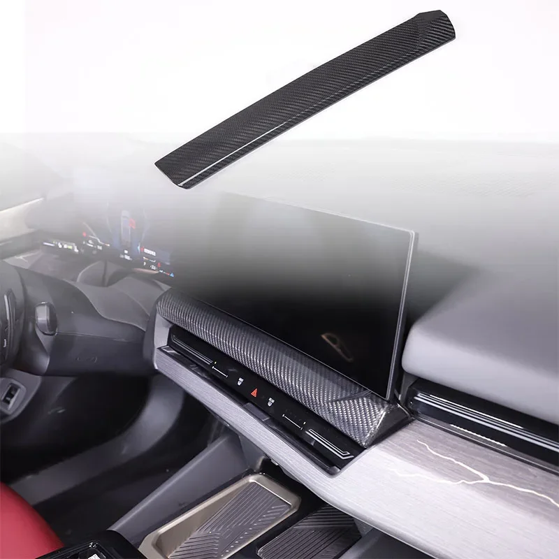 

1Pcs Real Carbon Fiber For BMW 5 Series G60 2024+ Car Central Control Dashboard Decorative Panel Cover protection accessories