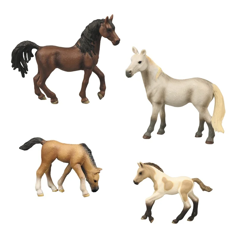 Modelo de Brinquedo de Alta Qualidade, Cavalo de Simulação, Bonecos de Animais de Fazenda Sólidos, Decorações para Casa de Br...
