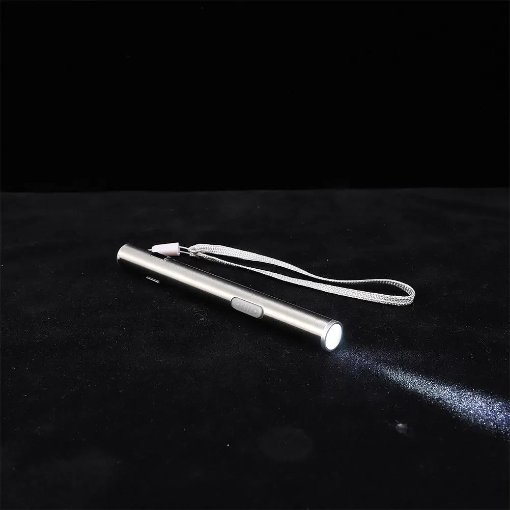 2Sets Flashlight LED Pen Light Portable Pocket Clip Mini Pupil Lamp Oral Examination Light Hospital Pen Flashlight