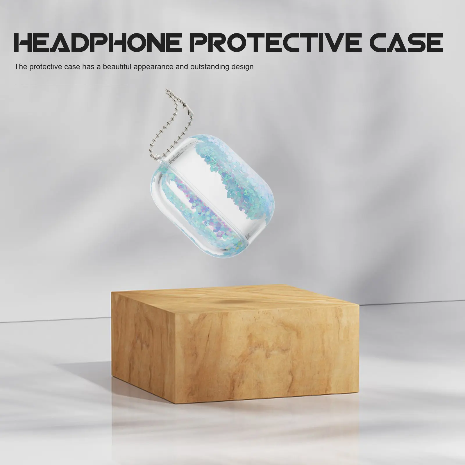 Quicksand Design Tpu Protective Case with Hanging Chain for Easy Carry Stylish Scratch Proof Impact Resistant