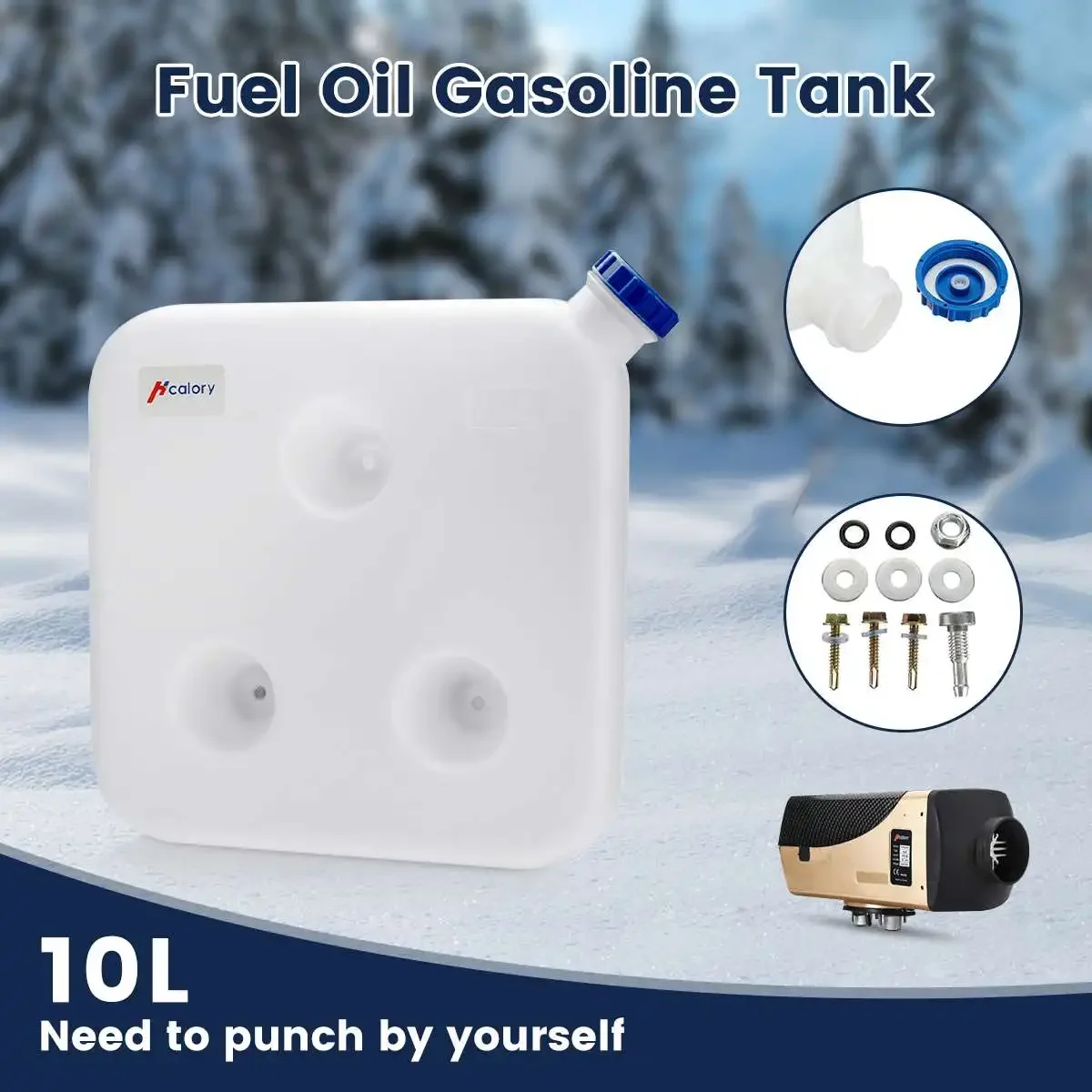 Fuel Tank 10L Oil Gasoline Diesel Petrol Plastic Storge Canister Water Tank Boat Car Truck Accessories Webastos Heater