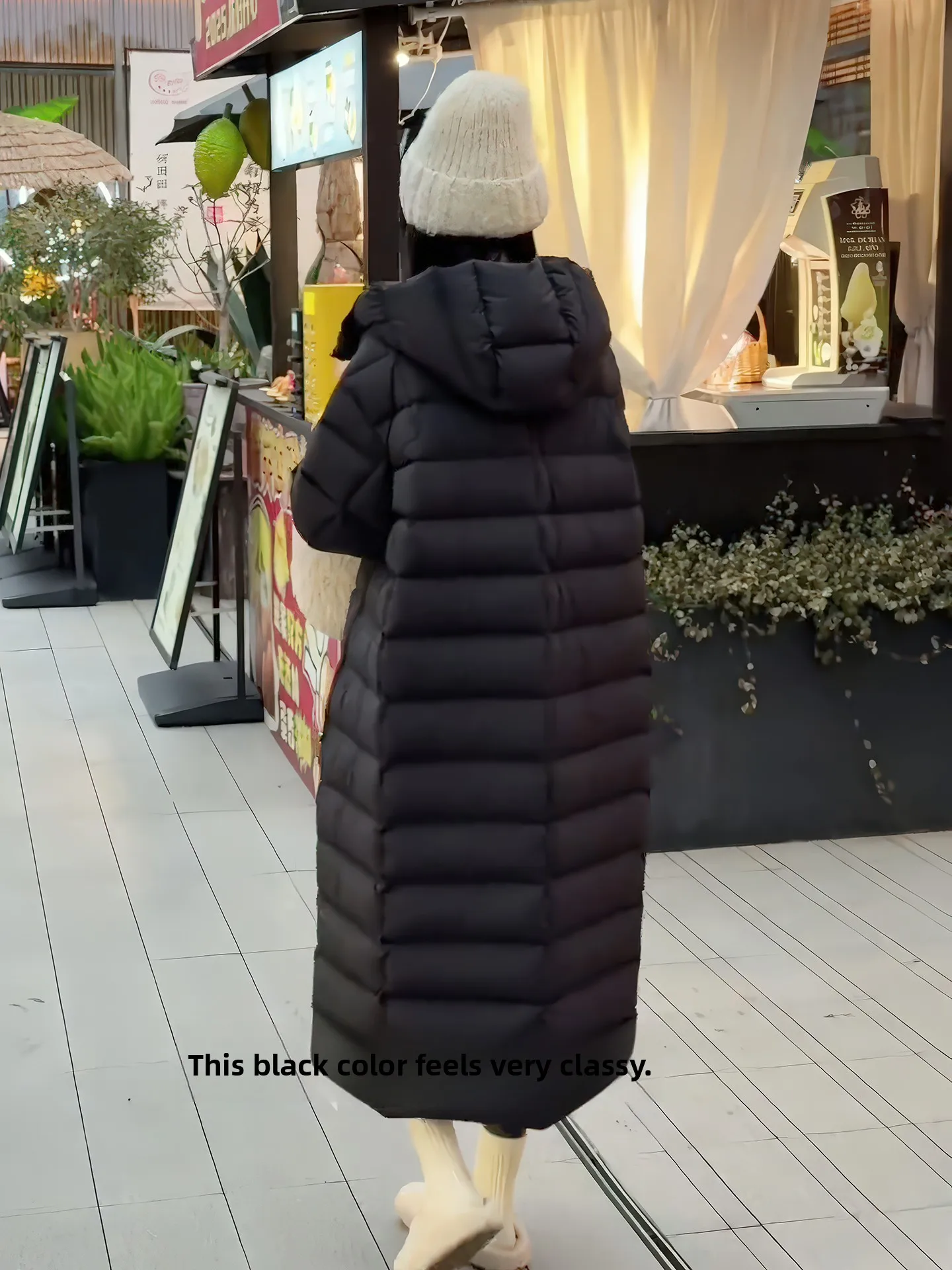 Tapete Bla com capuz de comprimento médio acolchoado feminino Jaet inverno 2025 novo solto Thi quente outerwear du casaco para baixo