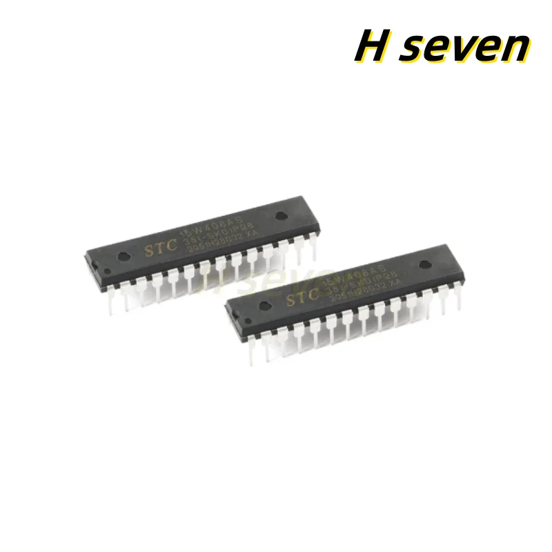 5pcs New Original STC15W408AS-35I-SK DIP28 Enhanced 1T 8051 Single-Chip Microcomputer Microcontroller MCU 15W408AS 35I SKDIP28