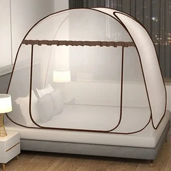 Large Space Single-Door Yurt Mosquito Net Foldable Portable Single Bed Mosquito Net Home Double Bed Full Bottom Mosquito Net