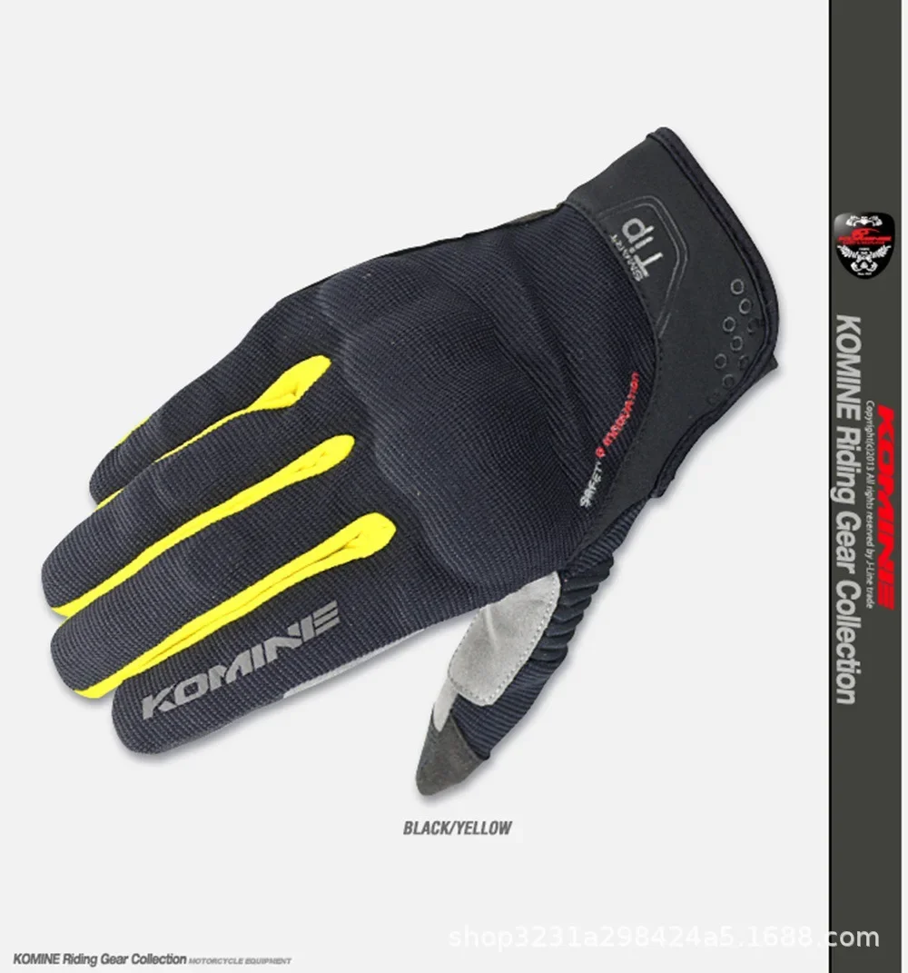 Komine Gk-183 Motorcycle Gloves Protect Breathable Off-Road Racing Touch Screen Wear Resistant Fabric Motorcycle Gloves