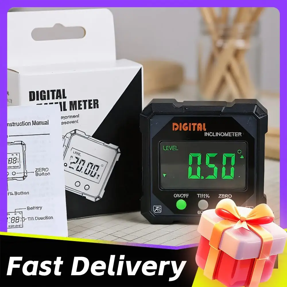 

Магнитный угломер с 4 сторонами, LED-дисплеем, прецизионный куб-инклинометр, угломер для настольной пилы, угломер-угломер для торцовки, измерительный прибор, уровень