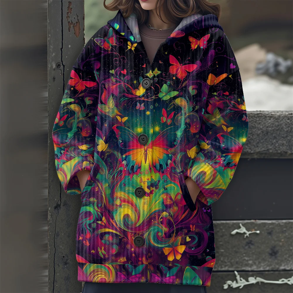 크리스마스 롱 스웨터 축제 파티 후드 스웨터 2025 신상 여성 캐주얼 스웨터 동물 시리즈 패턴 스웨터