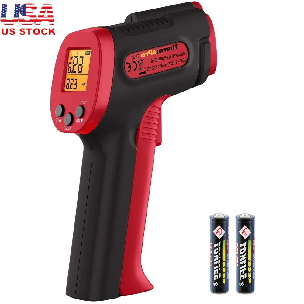 

Non Contact Infrared Thermometer Gun TP30W Digital Laser Temperature Gun Cooking HVAC Grill Pizza Pool Accurate Measurement