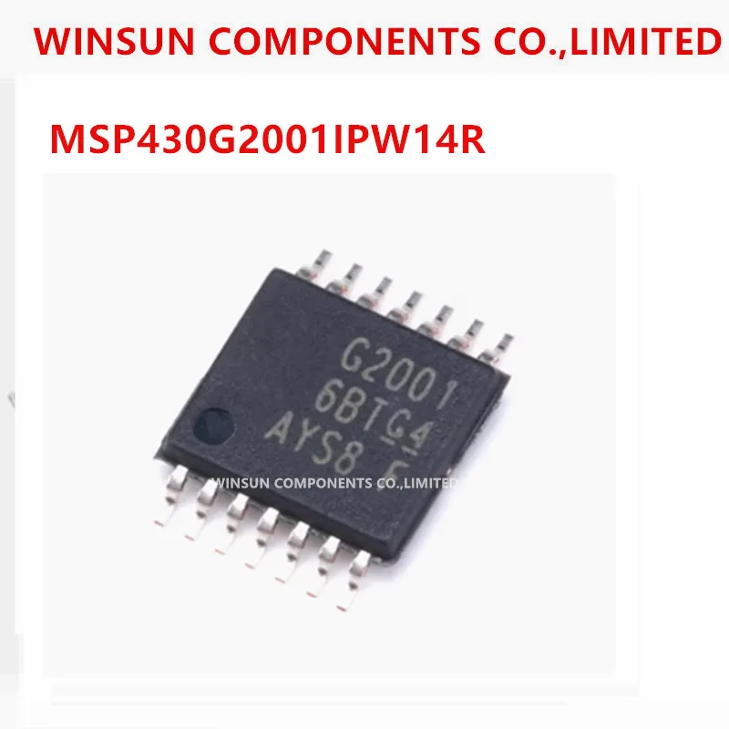 (10pcs) 100% New Imported   MSP430G2001IPW14R TSSOP-14 High Performance Real Time Controller