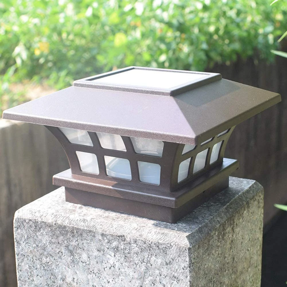 Solar Post Lamp Outdoor Waterdicht Kolomlicht voor Tuin Wandlamp Tuinhek Landschapslamp voor Gate Garden