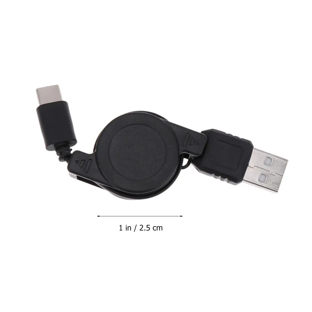 

Telescopic Data Cable USB C Retractable Cord for Mobile Phones Store Home Office Car Travel Compatible