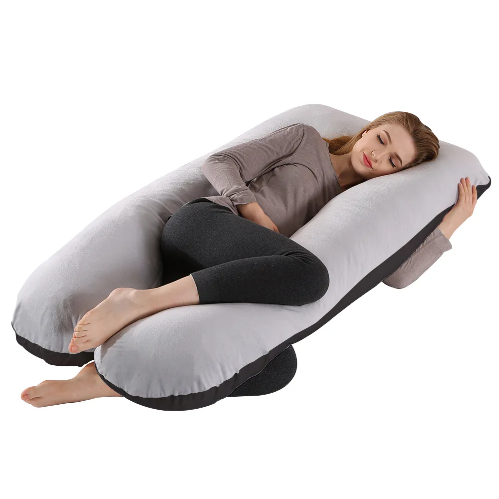 Cuscino premaman per dormire, cuscino completo a forma di U per alleviare il mal di schiena, cuscino di supporto per allattamento e maternità 3 in 1