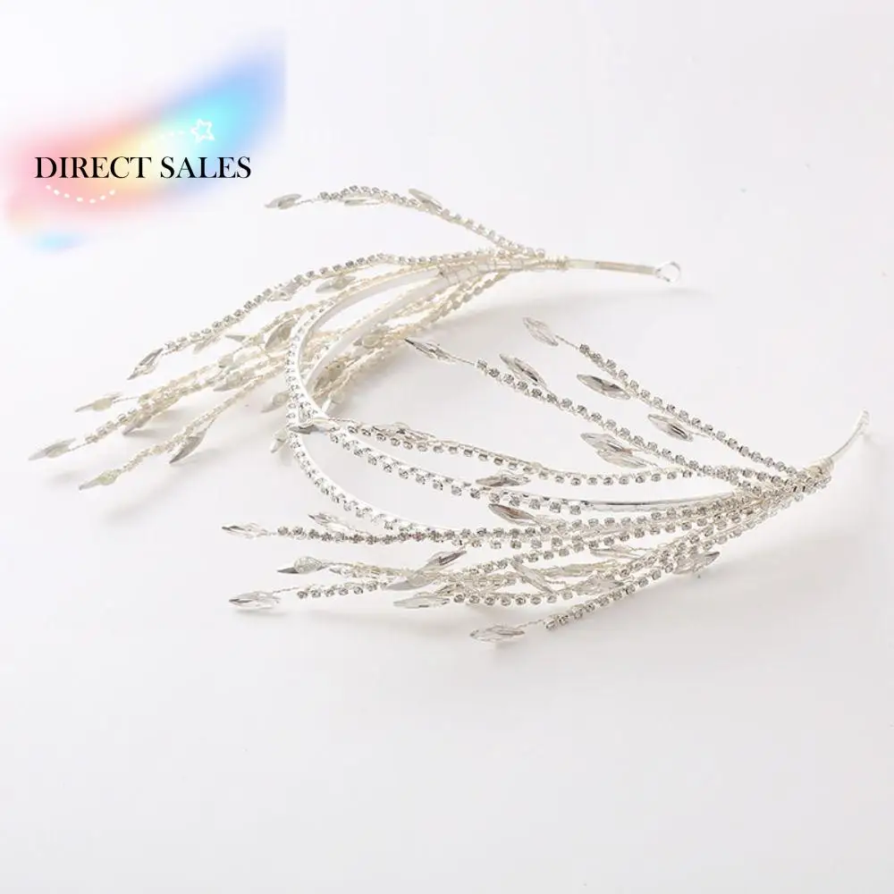 Bar Mitzvah มงกุฎ Rhinestone ผม Band Rhinestone ผม Hoop เจ้าหญิงผมวงแถบคาดศีรษะอุปกรณ์เสริมผมเจ้าสาว Tiaras สาวของขวัญ