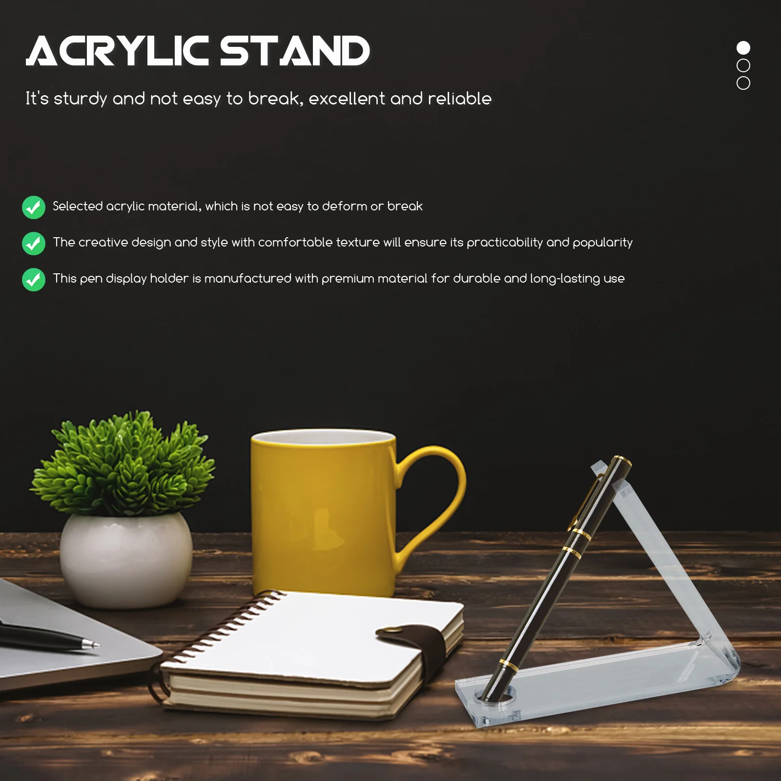 2 قطعة الاكريليك متعددة الوظائف القلم عرض موقف فرشاة للمكياج حامل منظم سطح المكتب فرشاة للمكياج تخزين الرف القلم عرض موقف #5