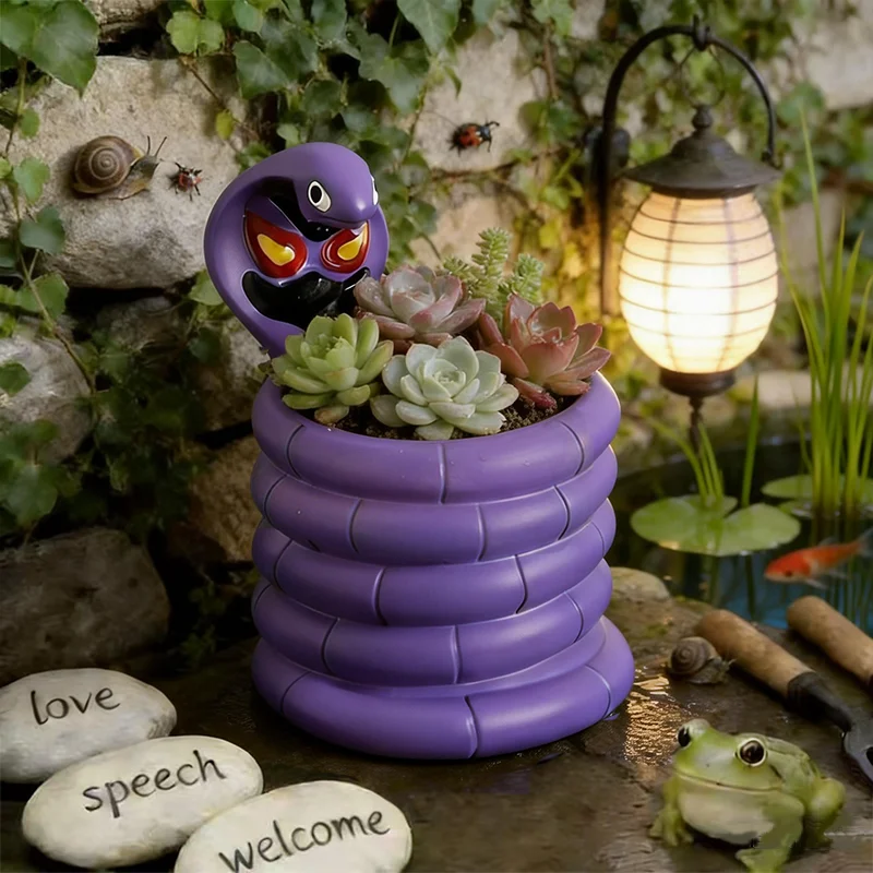 

Creative Cobra Pen Holder, Office Desktop Organizer, Home Planter, Vanity Makeup Brush Holder, Decorative Ornament & Flower Pot