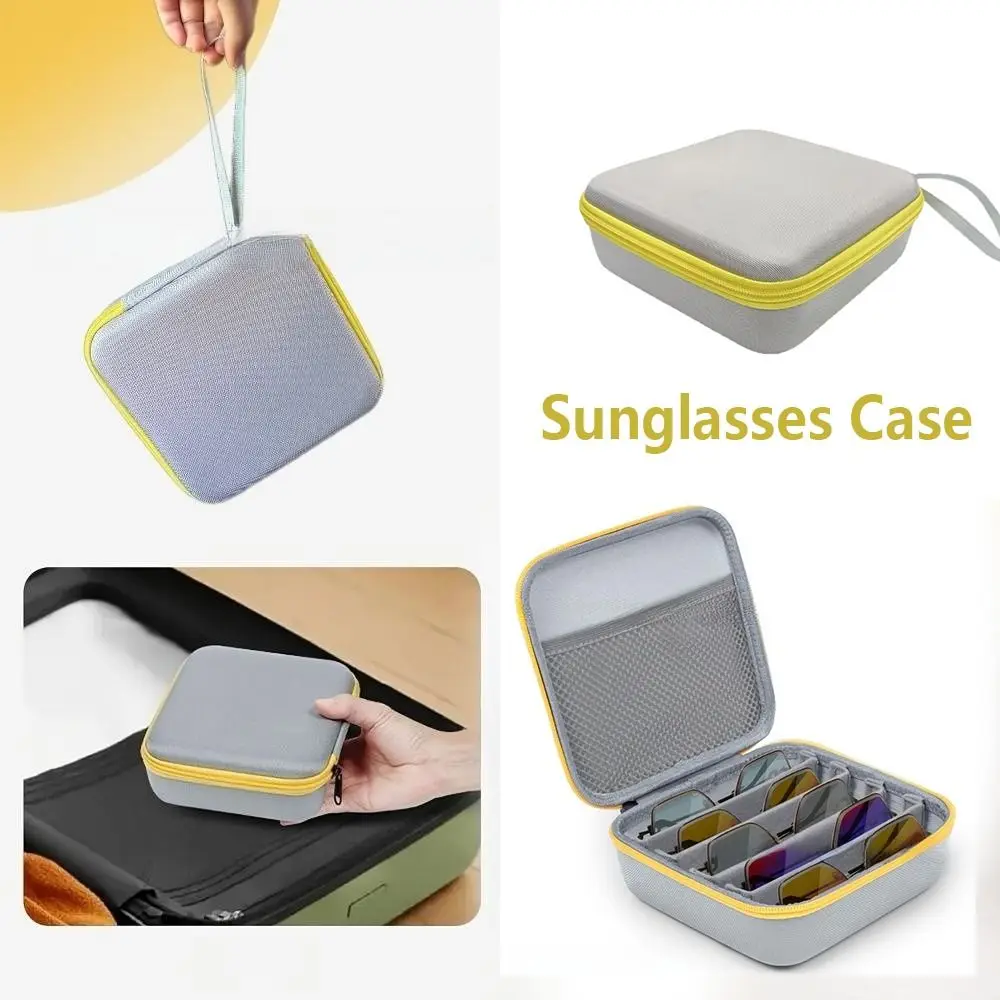 

5 Slots EVA Glasses Case Hard Shell Large Capacity Sunglasses Storage Box Shockproof Dust-proof Sunglasses Protective Case